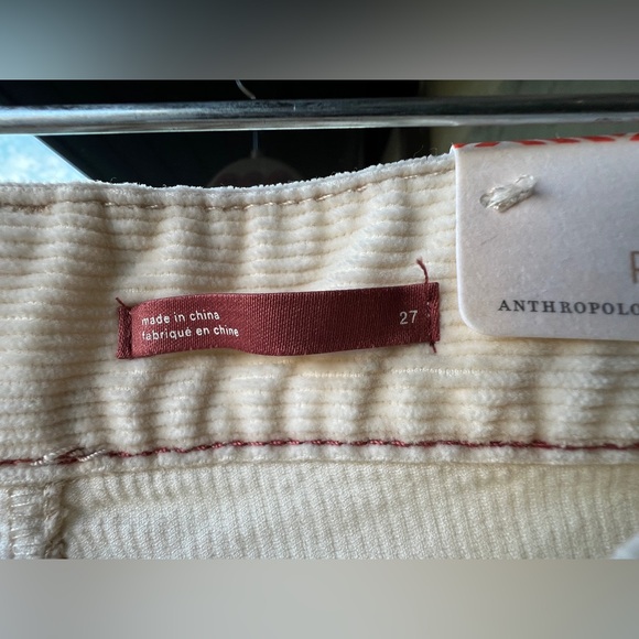 Pilcro | The Slim Boyfriend Corduroy Jeans | NWT Cream 27 - Picture 8 of 16